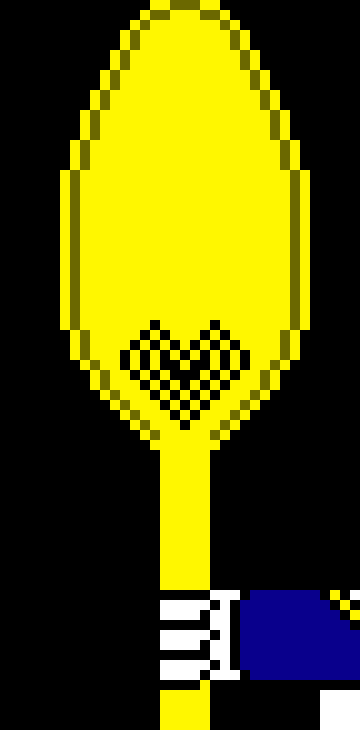 [d959ff] (back) *he takes out a giant spoon and the heart blasts him*