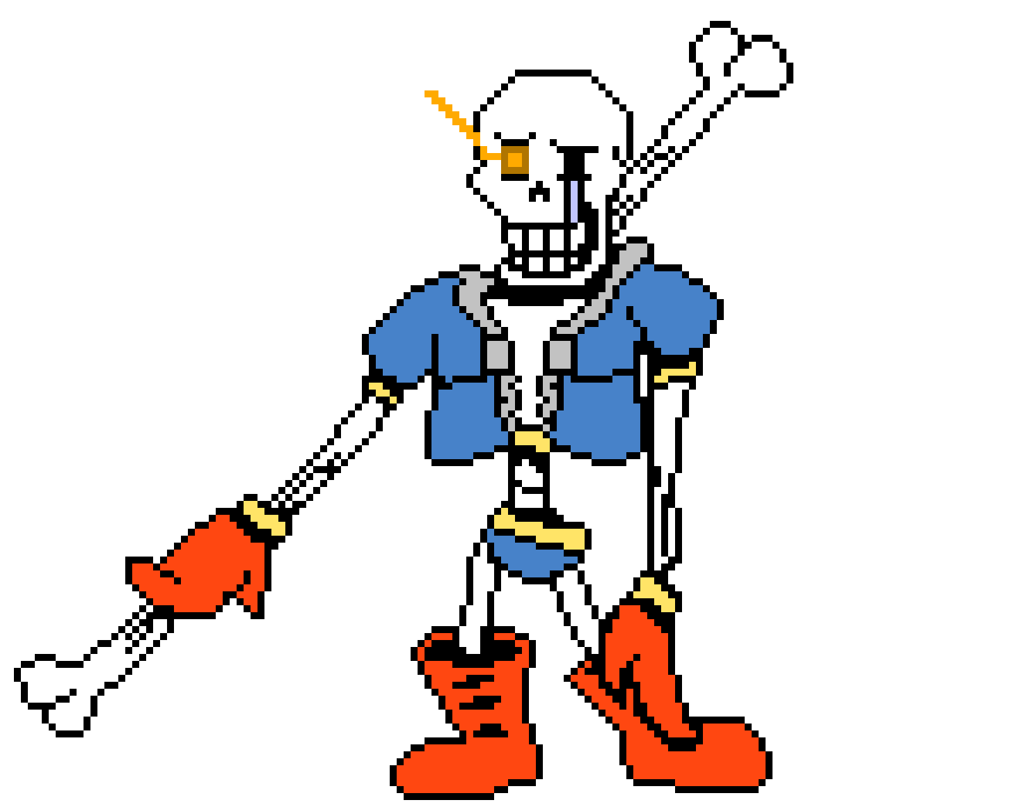 Disbelief Papyrus Phase 1 Battle Sprite [King Squid Edit]