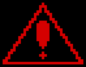 [c0676c] red exclamation in a triangle