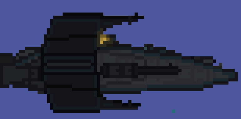 [6a9631] *A small ship flies not too far off from the cargo ship* -Demented