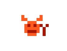 [9664c4] little orange devil face