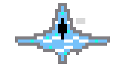 [e16e82] *The destroyed door comes off its hinge, allowing viewing inside of the spaceship*