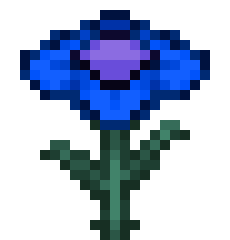 [35dc76] *The blue flower sits in the middle of the oorp void, flowing in the nonexistent wind, its unclear as to how it got here.*