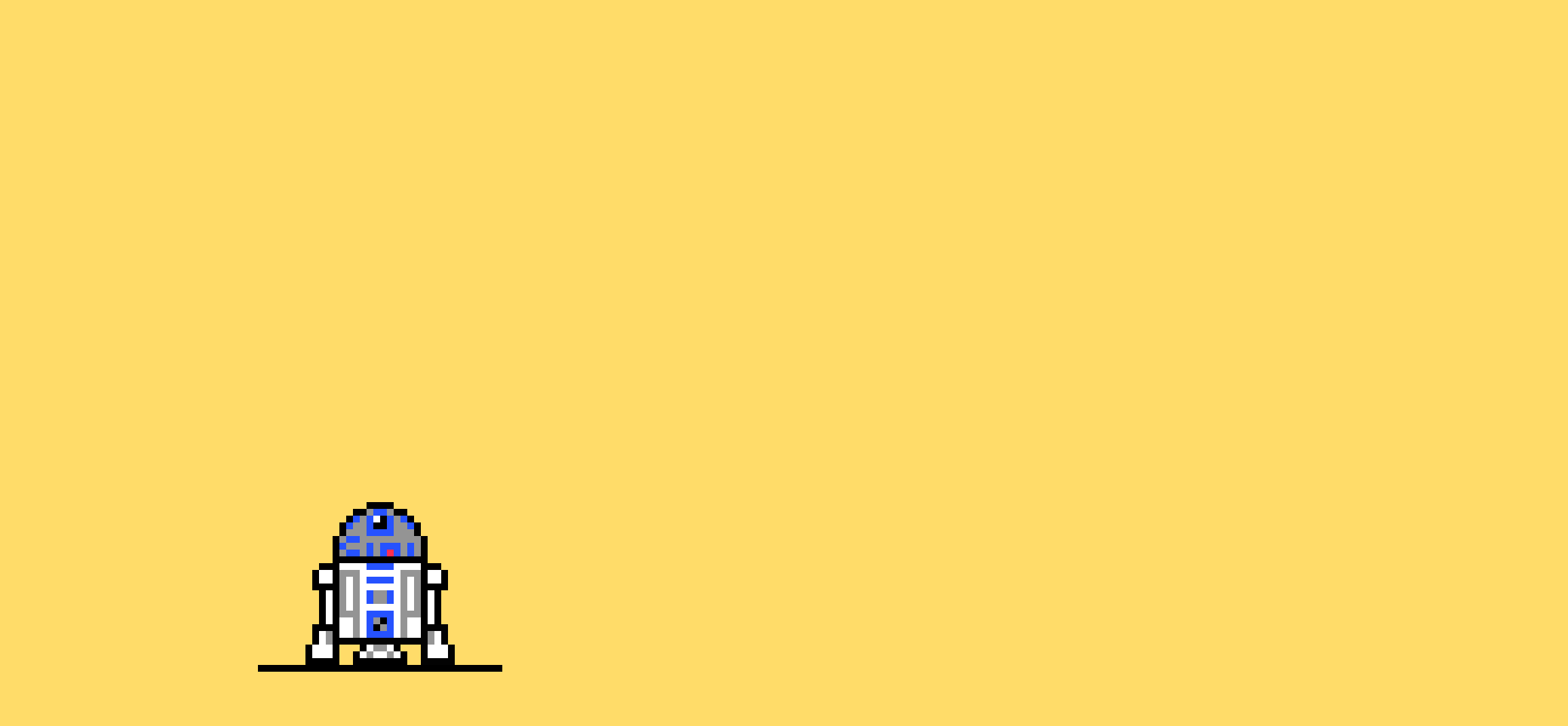 [9664c4] R2D2 Detailed Pixelart