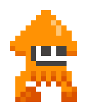 [9664c4] Splatoon Orange Inkling squid sprite