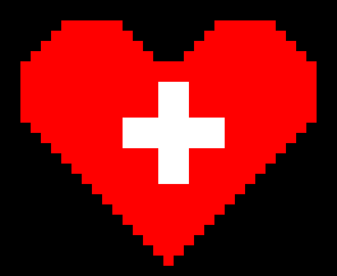 [9664c4] Swiss Flag In A Heart