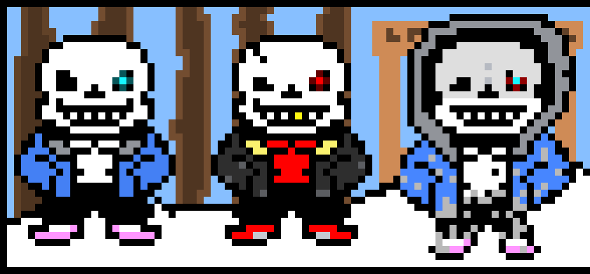 [93f87b] sans, fell sans, and dust sans overworld sprite