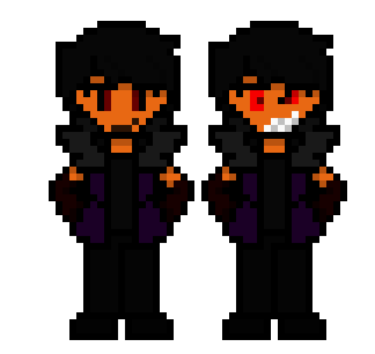 [8560eb] Dispatch OC - Adan Rhydius (when normal (left) and when going insane (right))