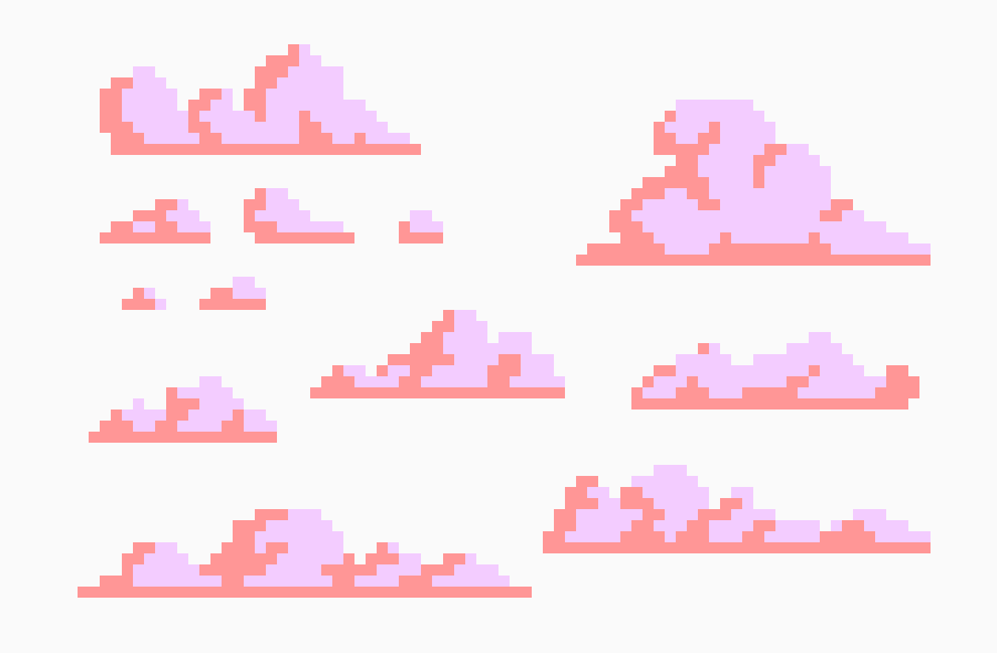 [b53251] Clouds pixel art