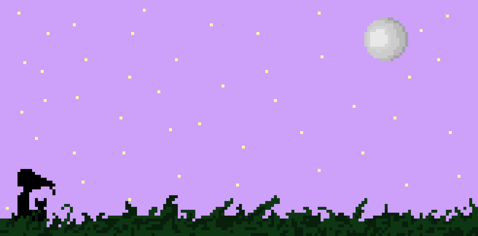 [9664c4] Starry Field Yippee-- Now there's a girl and a cat