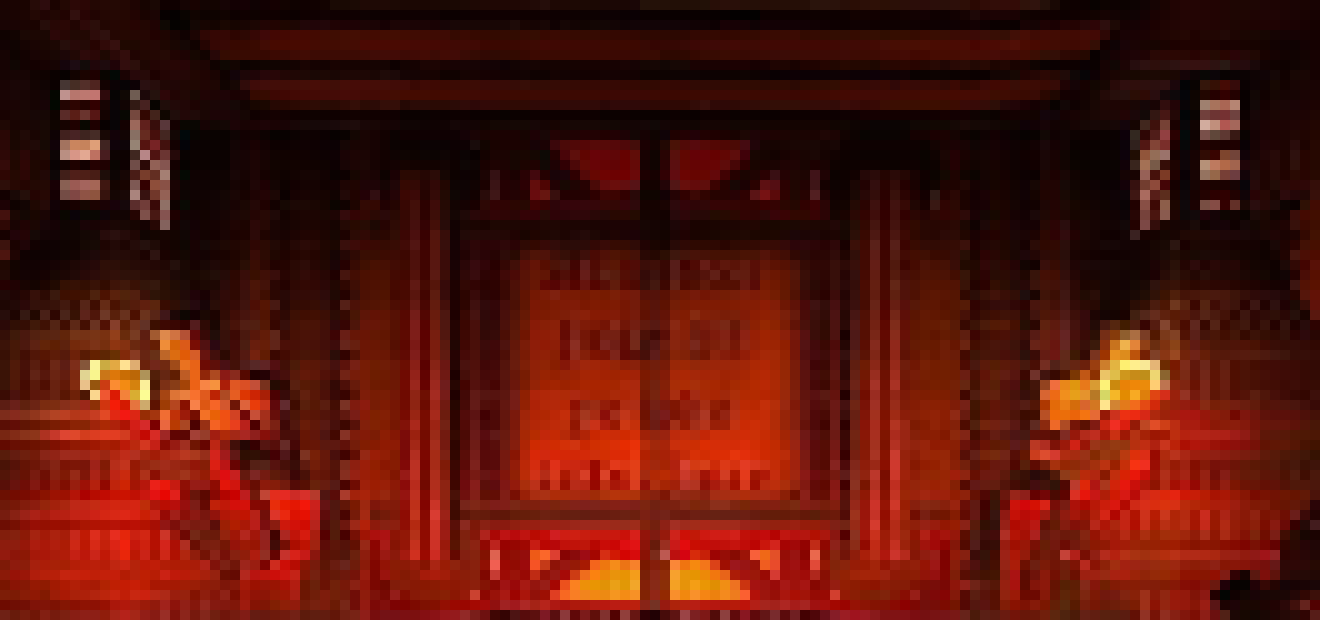 [545bef] [ * Two Statues sit near the Door to the First Layer of Hell. ]