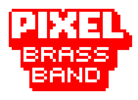 [5b438c] Pixel Brass Band Logo 2 Red