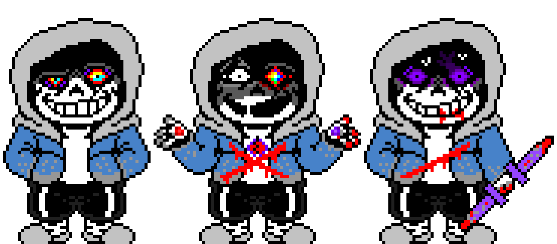 [31a0a8] Dusttale Sans The Skeleton last genocide Hardmode Battle Sprite. (V8)