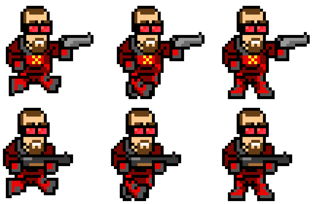 Character Sprite shotgun and pistol