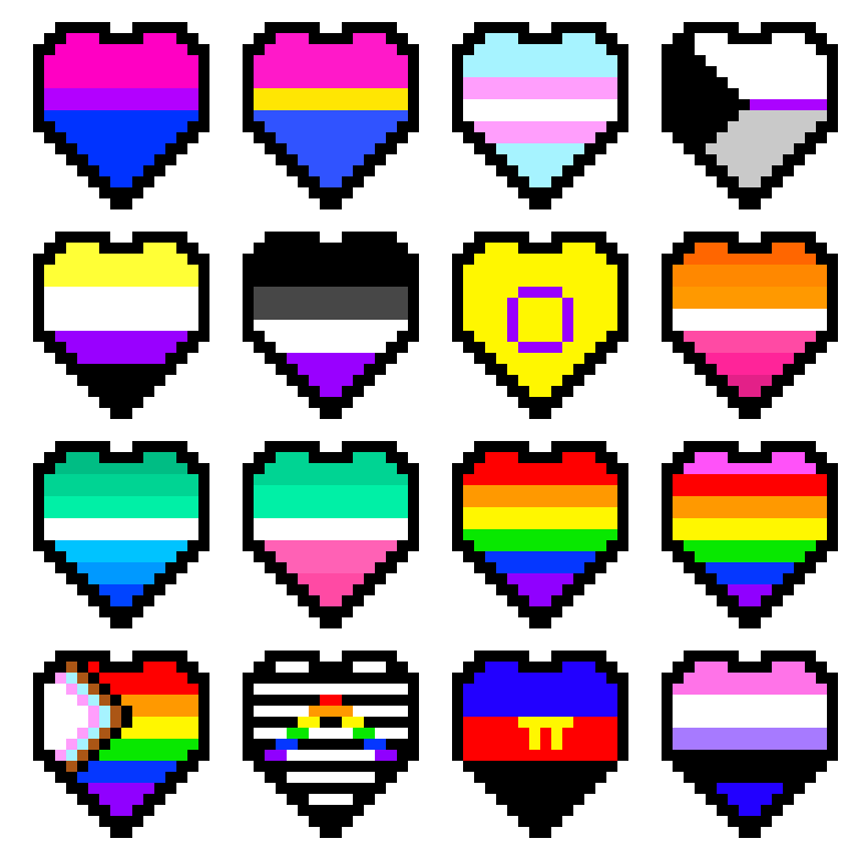 Pride hearts