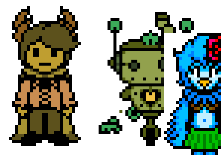 [6c26bc] Undertale/Deltarune AU OC's: Kotas the Kindest Demon and Skibadop the Robot (in the style of Undertale/Undertale Yellow)