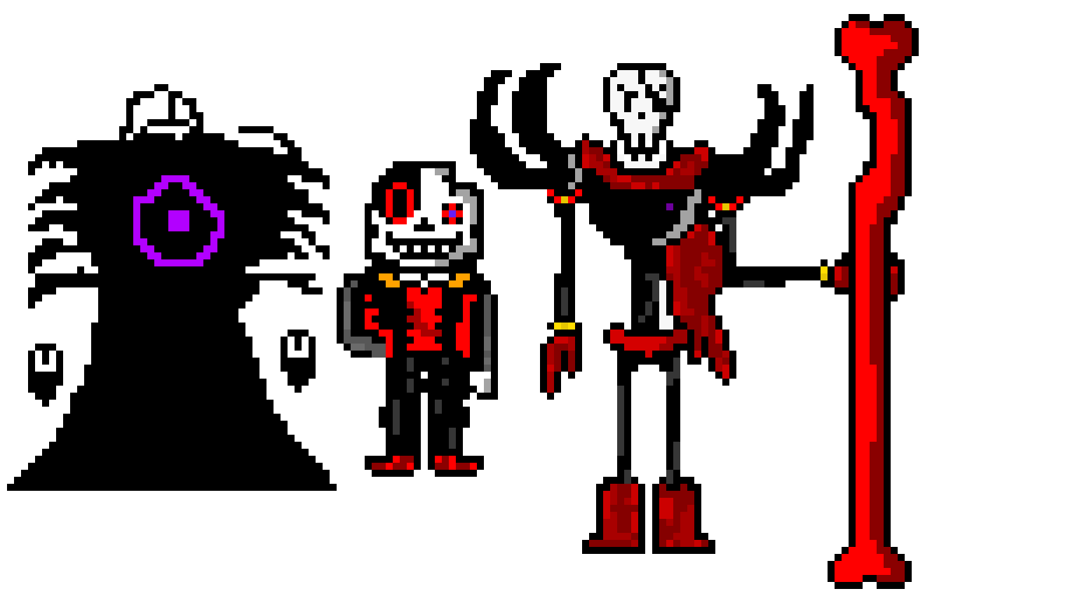 [9664c4] paps and sans gaster bloodlust(underfell)