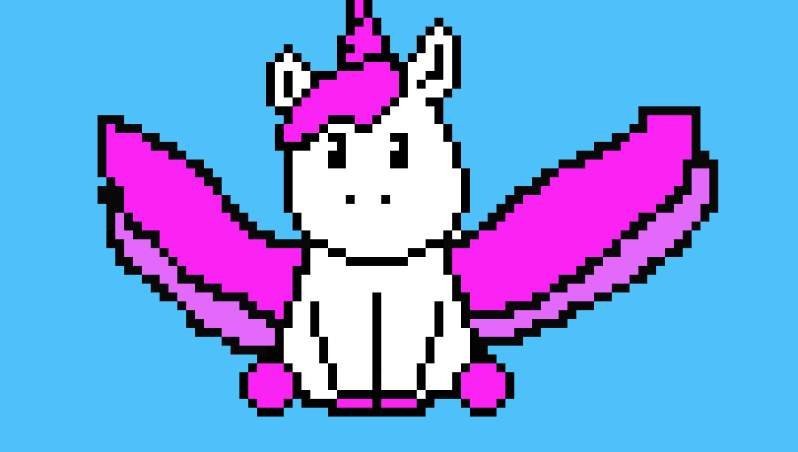 [e2e7f9] unicorn pixel