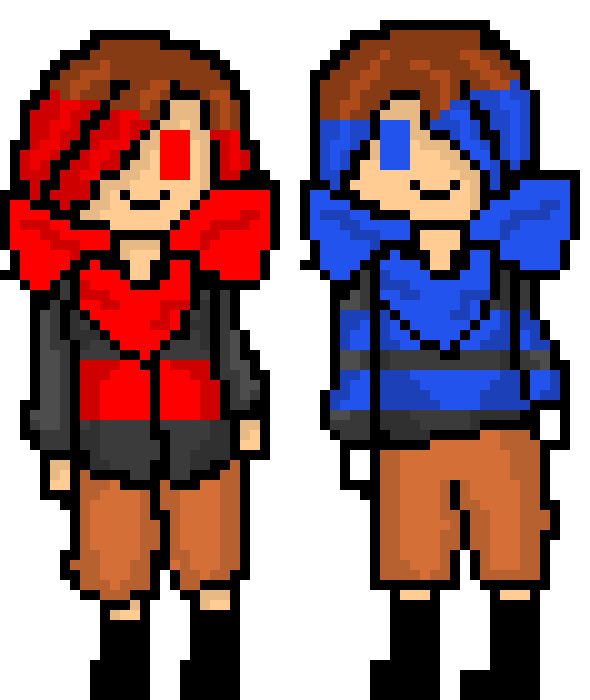 Kara *on the left* and Kiwi *right* EndingTale