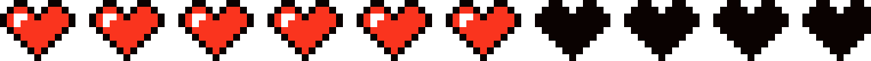 [6761cb] Minecraft health bar. 