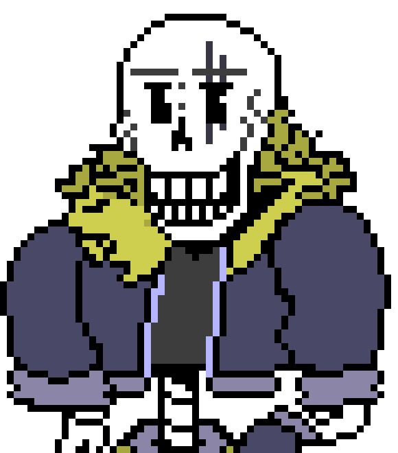 [d7ac17] *Ok then. RANDOM DIRECTION TIME! -he does that weird jump thing Papyrus does- [Polus]