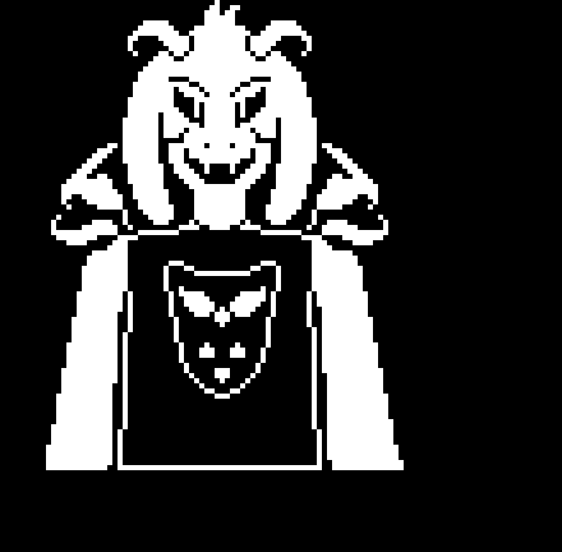 [9664c4] UnderTale Asriel Dreemurr Sprite (Upper Body Only)