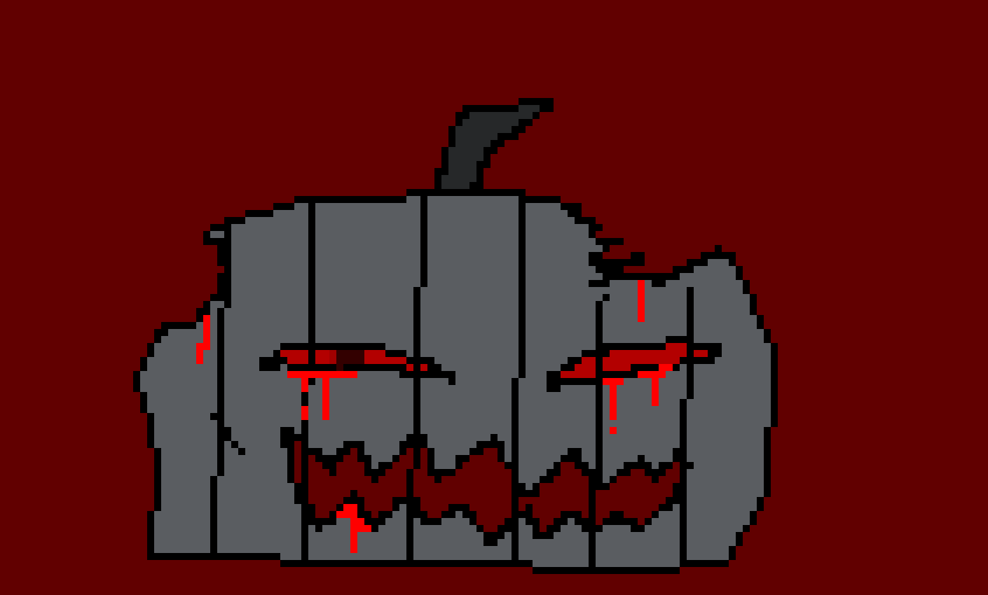 [3b3d4d] Smashed pumpkin.