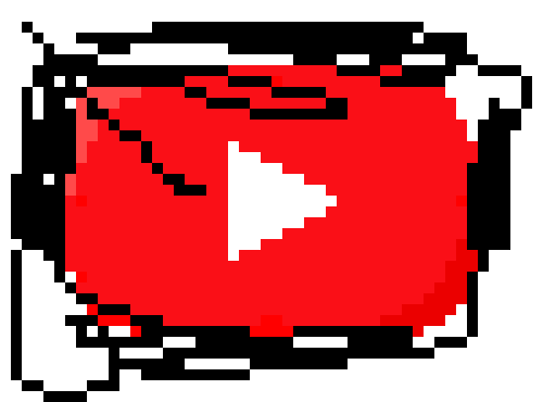 [37372d] Pixelized YouTube Logo