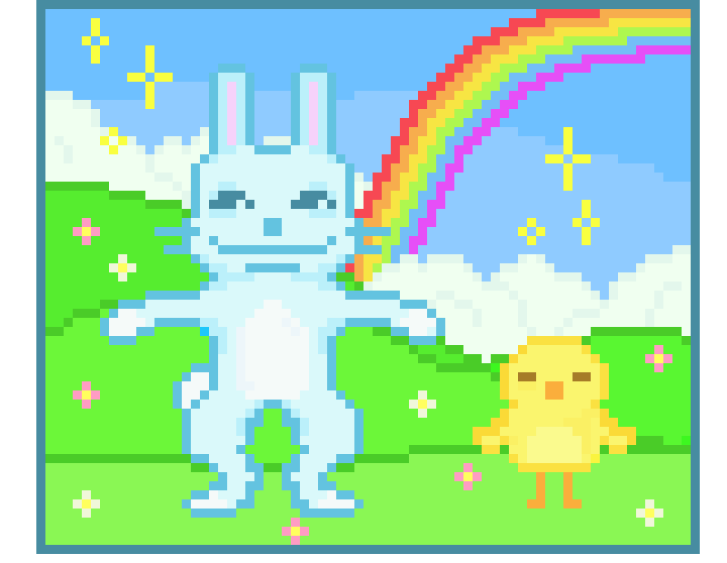 [3ef269] bunny and chicken 