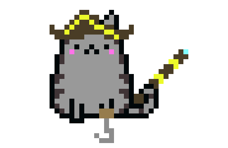 [9664c4] Pusheen Cat is awesome1 Pirate cat is cool