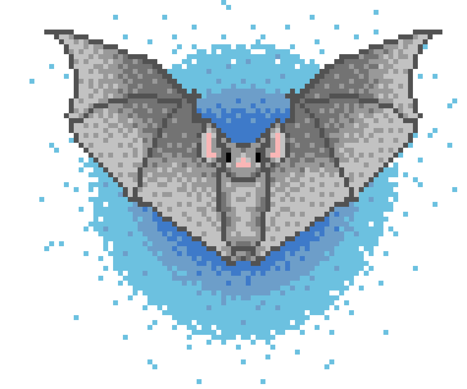 [f043b2] Bat cross stitch pattern + backround