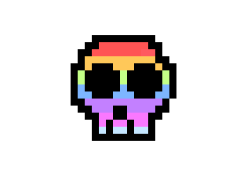 [471cbb] rainbow skull