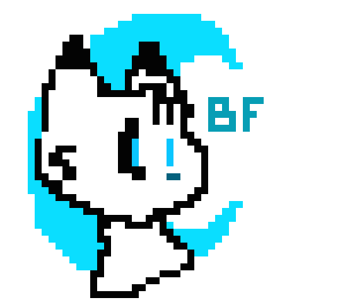 Blue feather: Moon Pixel