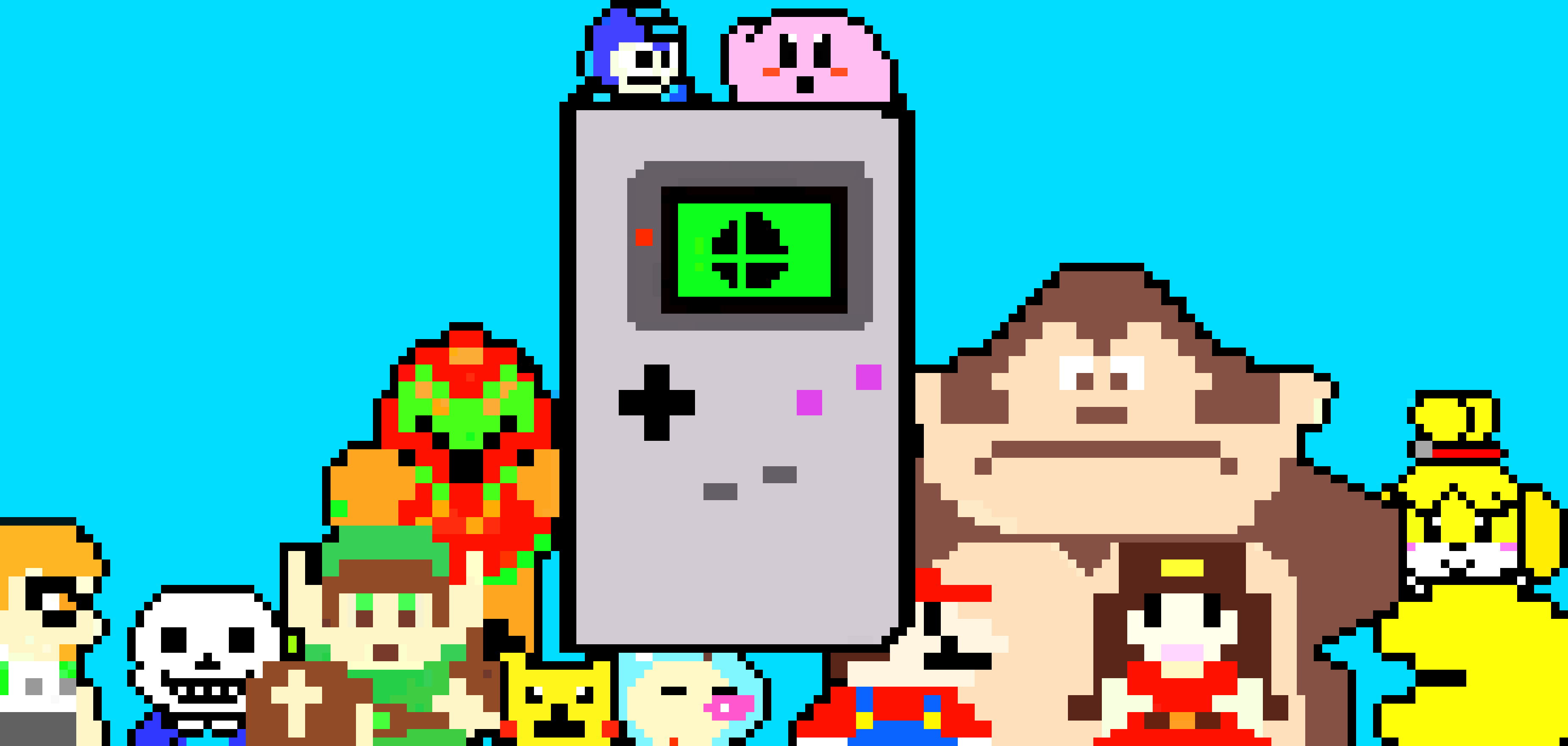 8 bit video game characters