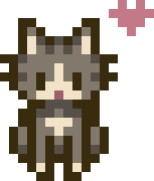 [9b9cad] Cat Pixel Art