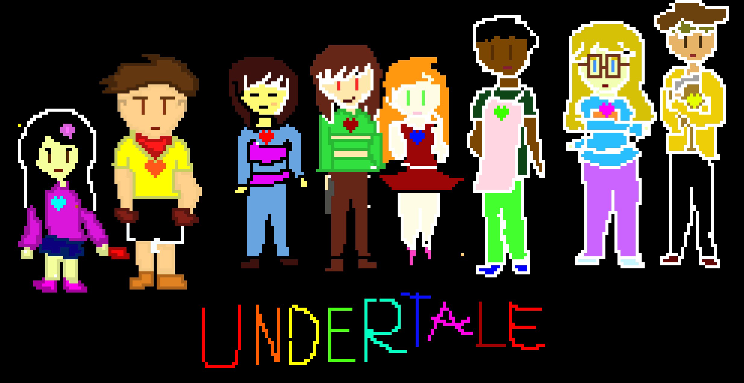 UNDERTALE - Humans (Colored) (WIP)