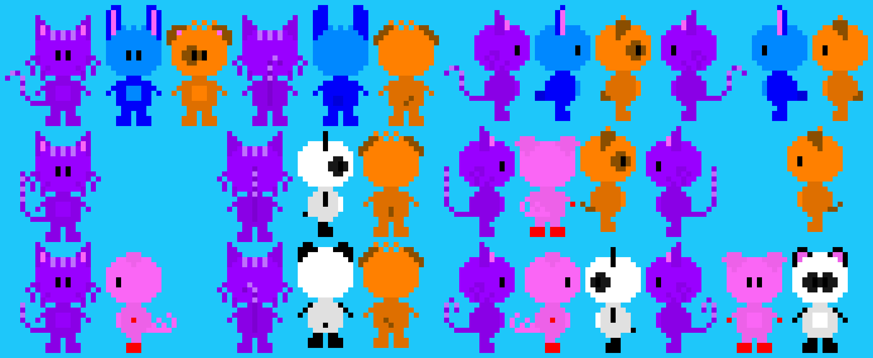 moves of kitty sue & her friends of cute & tiny world