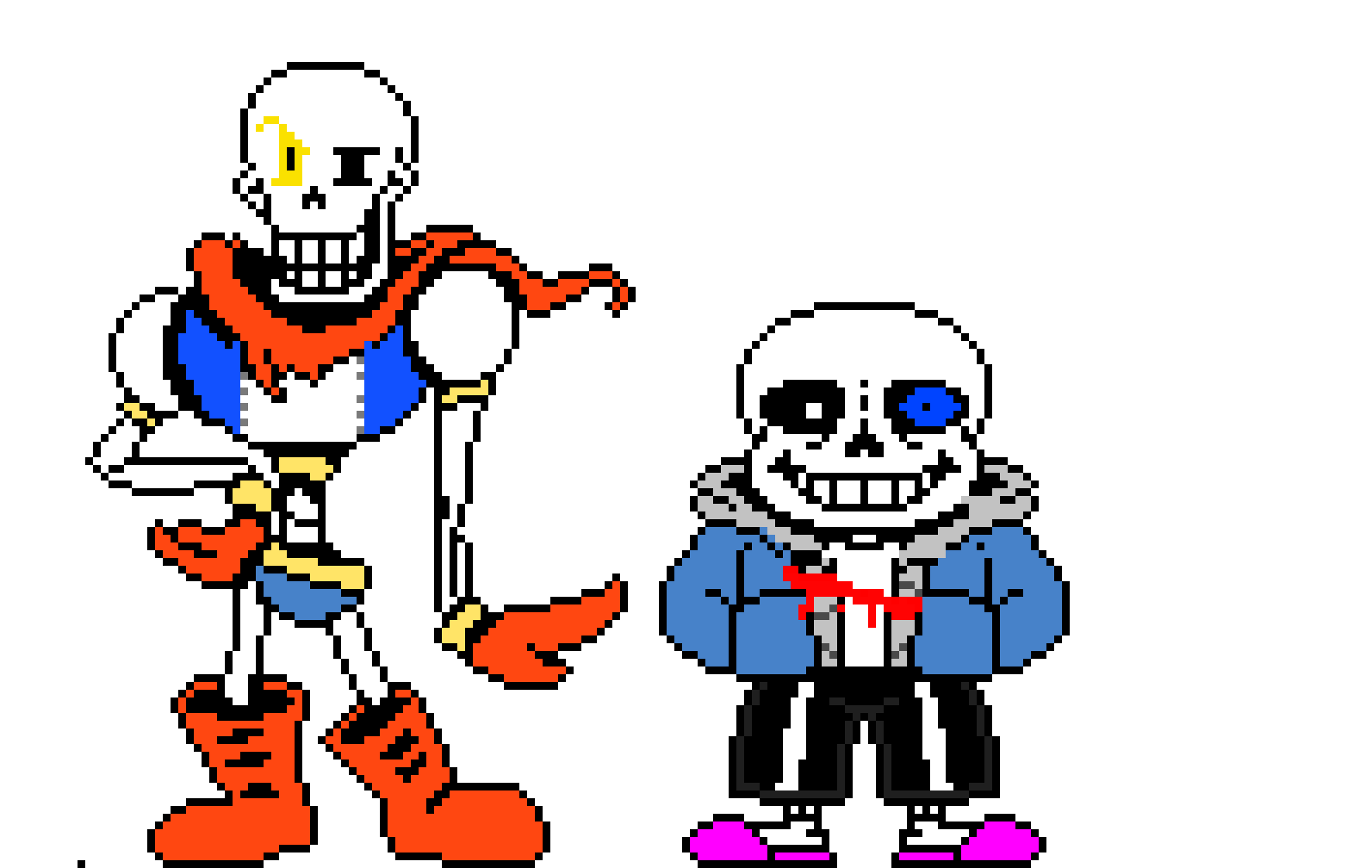 [e4f013] Undertale Sans and Papyrus Battle Sprite.
