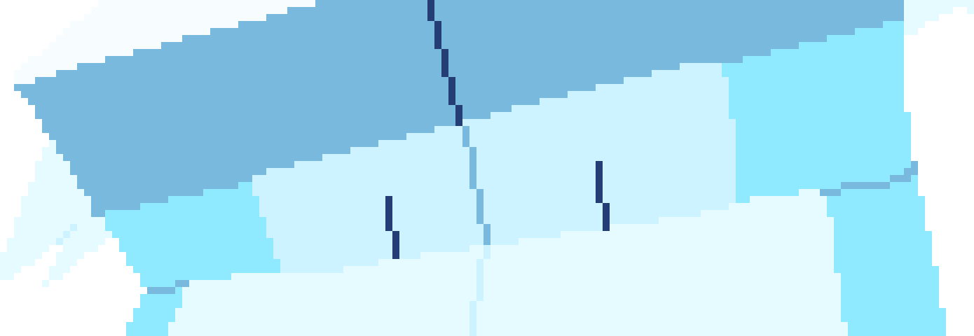 [26af73] anyways so for the front view i have to reference this a bit because. if i use My Mind to split these up into sections, i realize that the blue fabric skin parts are like 2 extra pixels to the theoretical hat width