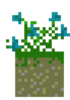 [b57d87] grass+blue flower
