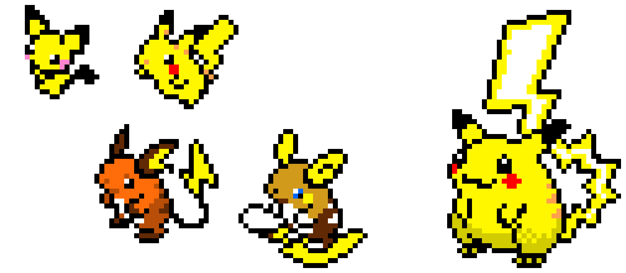 [393e5a] pichu line + reginal variant and gigantamax