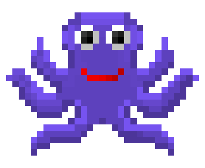 [9664c4] Happy Purple Octopus