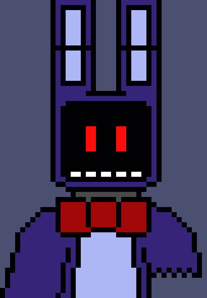 [b9de0d] *he crouches down to look in the vent* - withered bonnie