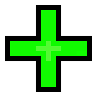 crosshair green outline