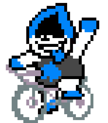 [d031be] Lancer on bike