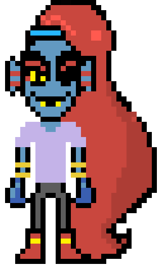 Undyne pixel art 