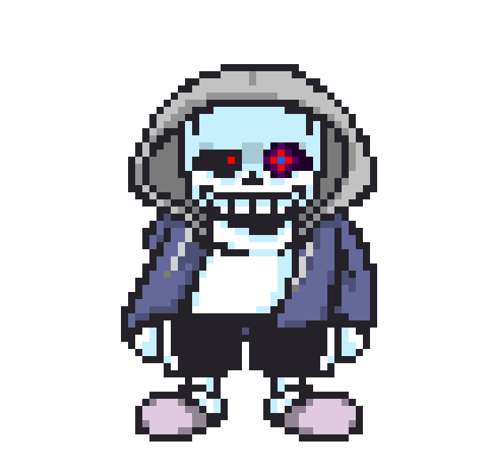 Dust Sans Overworld Sprite [Redrawn by Boarderline Reacts, orginal by Flambeworm] {OG Image in desc}