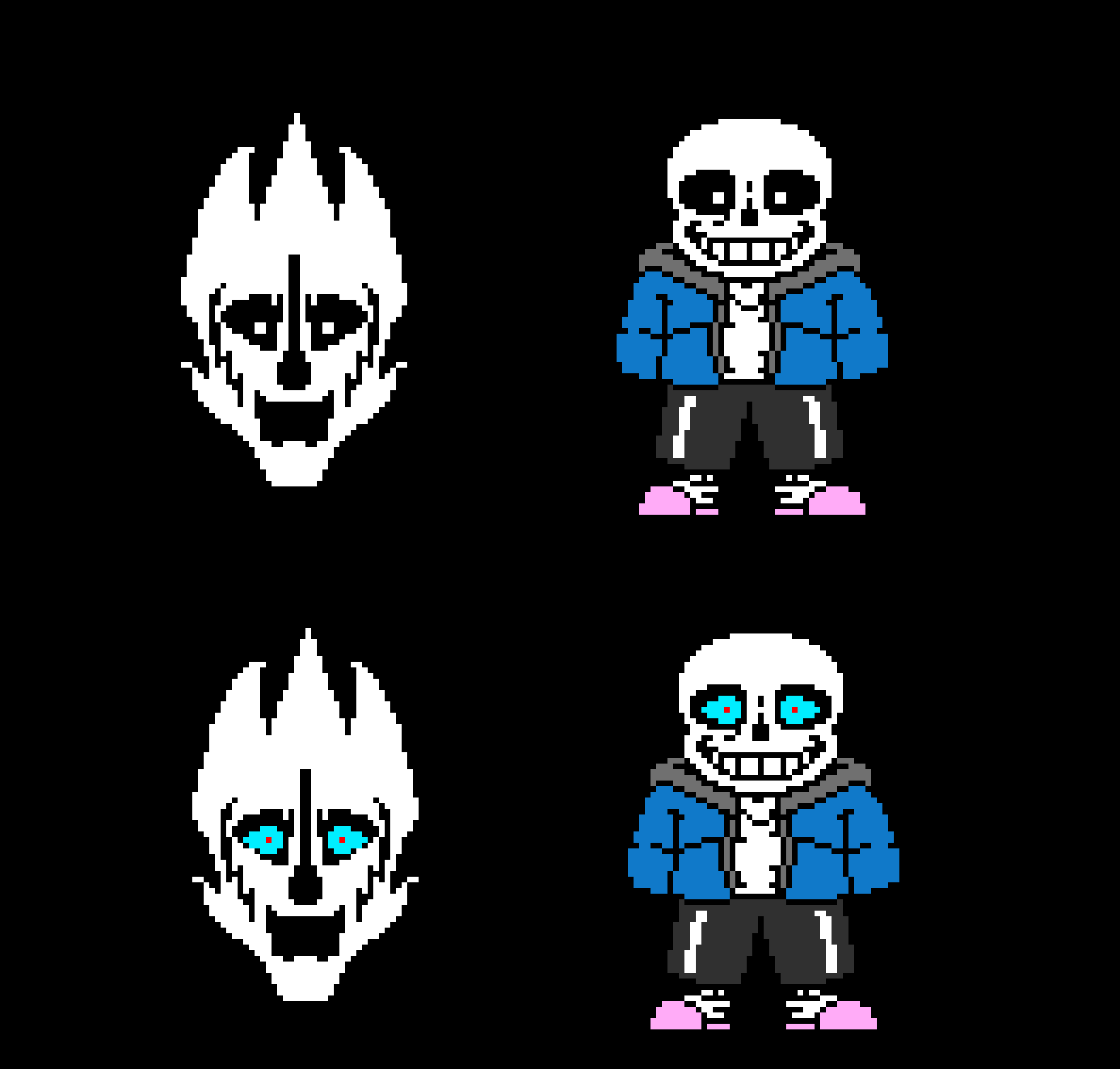 [3986df] pacifist sans phase 1 & 2 + his blaster-hhs