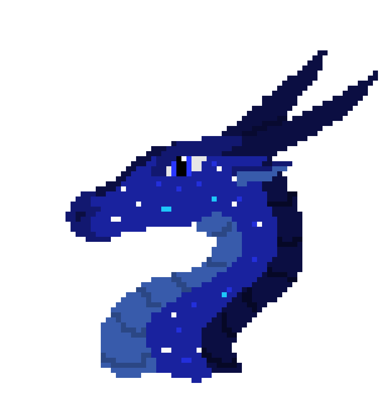 [e84c9b] Blue Pixel Dragon
