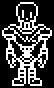[dc76e7] Undertale Papyrus Overworld Sprite (Inverted Black White)